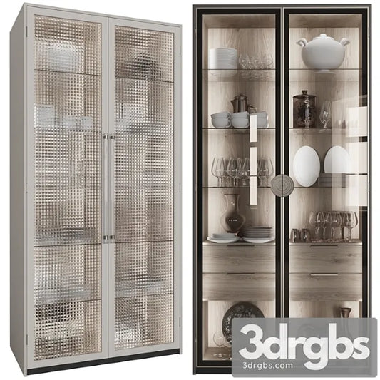 Сupboard with dishes my design №3 3D Model Free