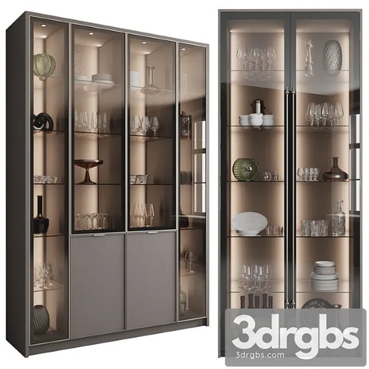 Сupboard With Dishes My Design VRay No 8 3D Model Free