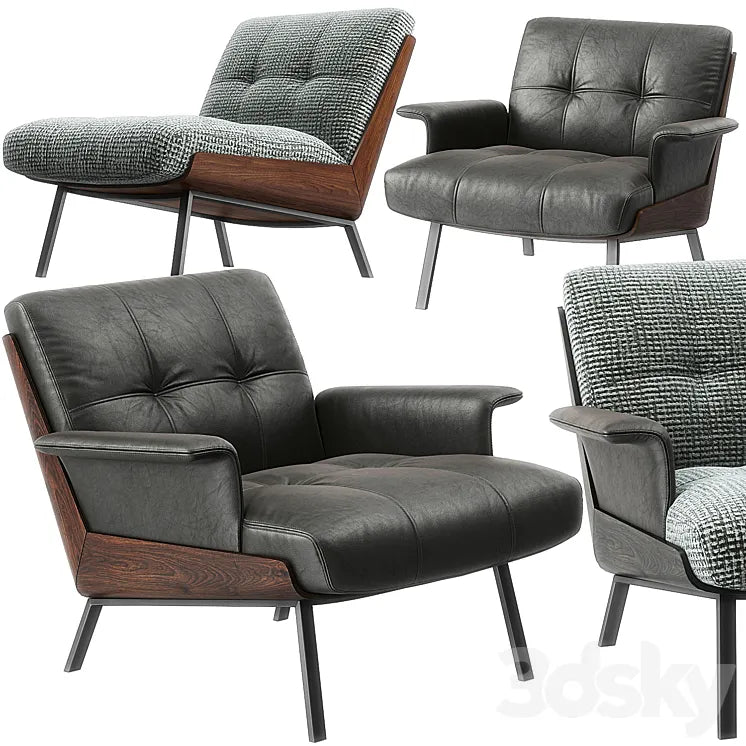 Daiki armchairs by Minotti 3DSMAX Model