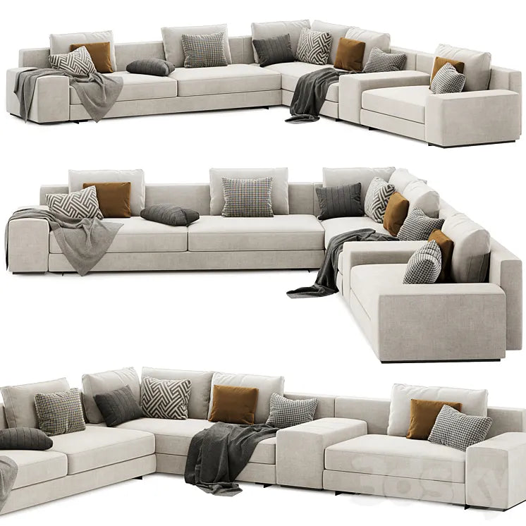 Daniels modular sofa set 02 by Minotti italia 3DSMAX Model