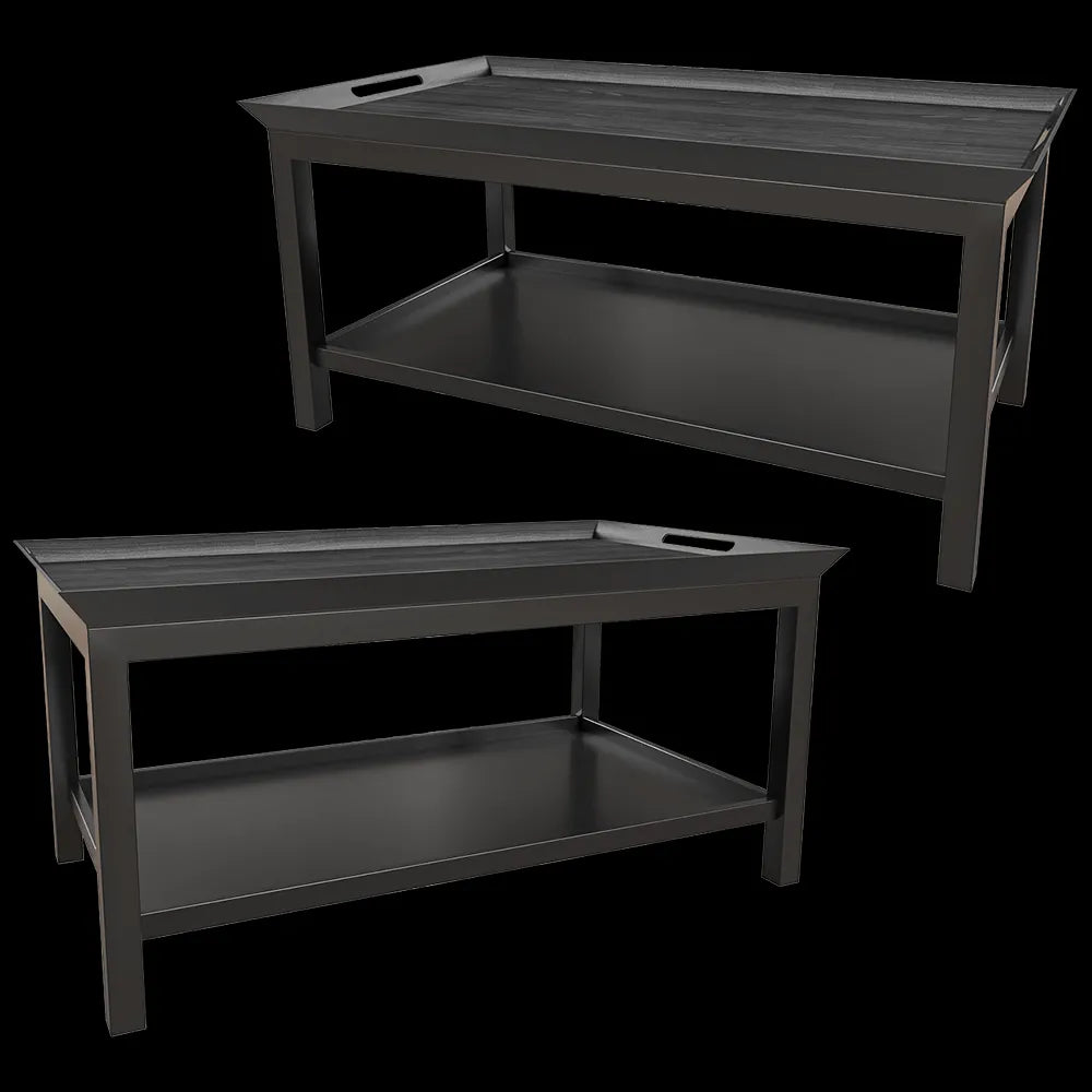Dantone Home - Coffee table Newport with tray and shelf 2 3ds Max