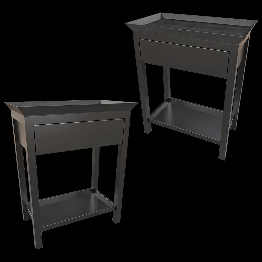 Dantone Home - Side table Newport with tray and shelf 2 3ds Max