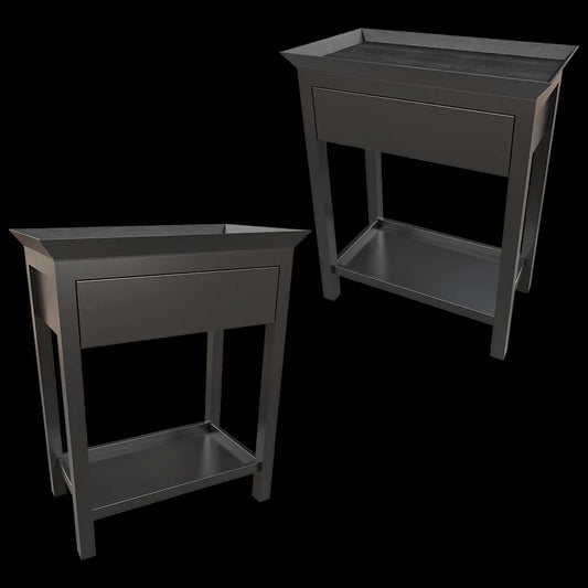 Dantone Home - Side table Newport with tray and shelf 2 3ds Max