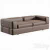 Daybed Sofa 711 by Tito Agnoli for Cinova in Brown Leather 3DSMAX Model