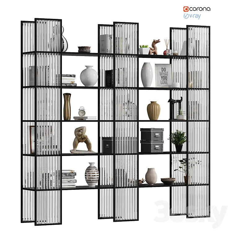 Decorated shelves # 8 3DSMAX Model