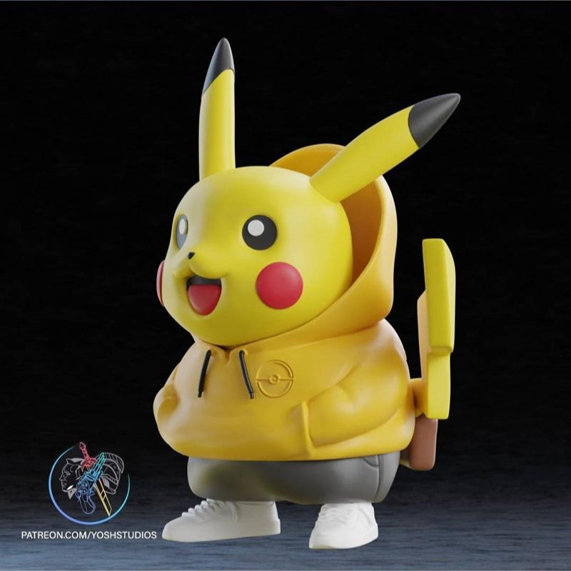 Urban Pikachu 4 & 6 inches – 3D Print Model STL Free Download