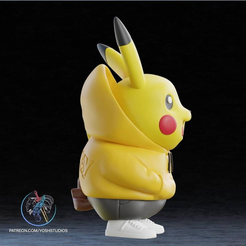 Urban Pikachu 4 & 6 inches – 3D Print Model STL Free Download