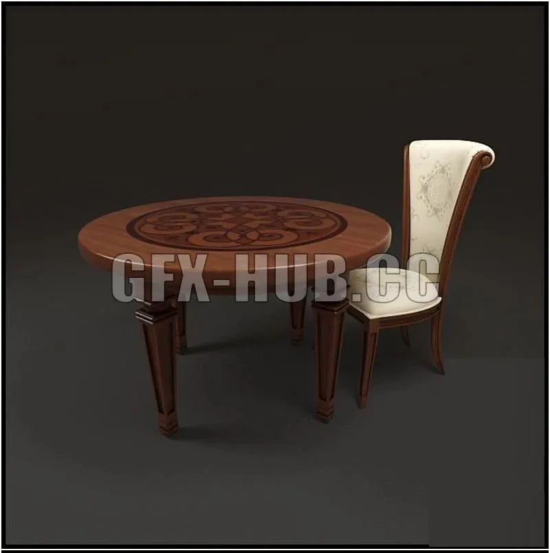 Desk and Chair 3dsMax Model