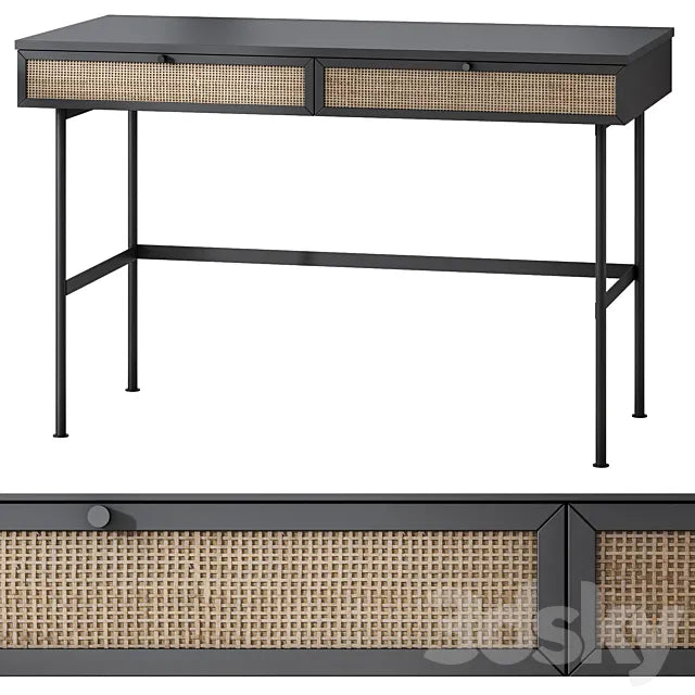 Desk Bronte-1 Dark 3ds Max