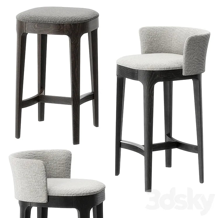 Devon barstool by Molteni 3DSMAX Model