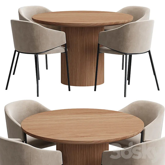 Dill dining table set 3DSMAX Model