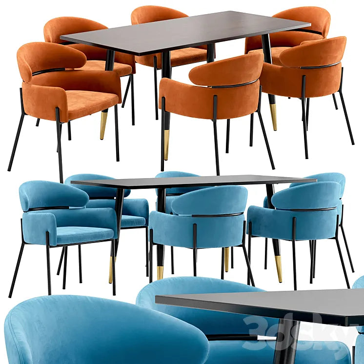 Dining chair Alexia and table Chalawan 3DSMAX Model