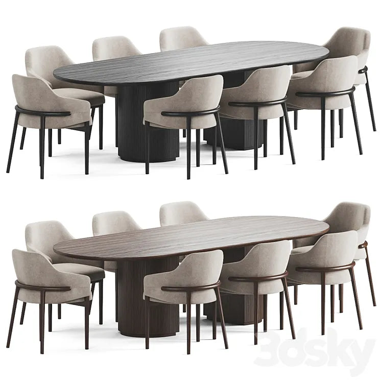 Dining Set 01 3DSMAX Model