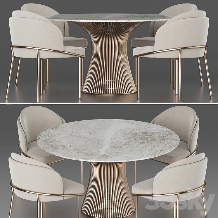 Dining set 14 3DSMAX Model