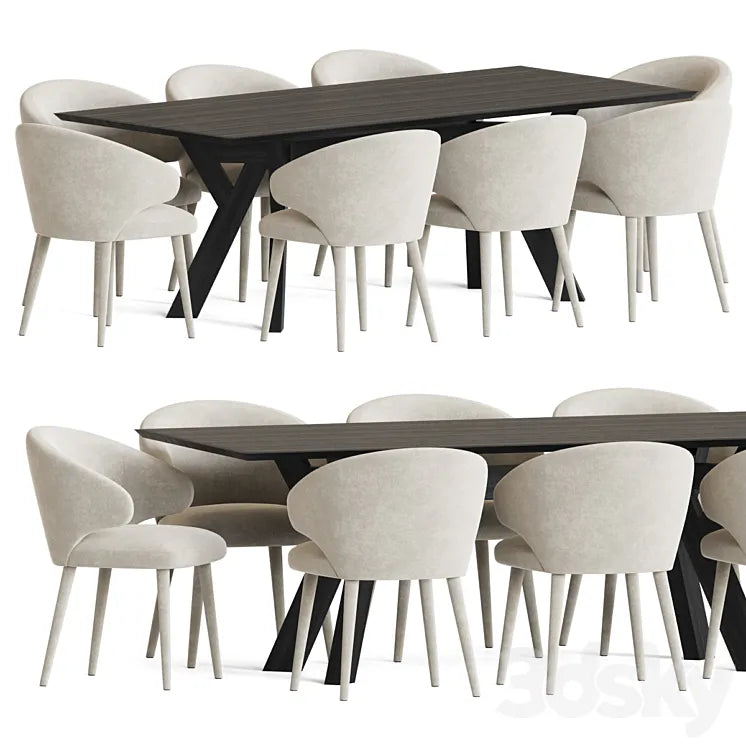 Dining Set 165 3DSMAX Model