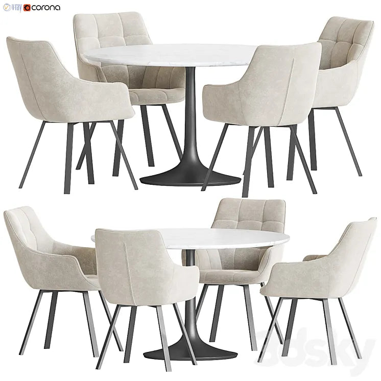 Dining Set 193 3DSMAX Model
