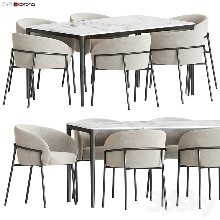 Dining Set 194 3DSMAX Model