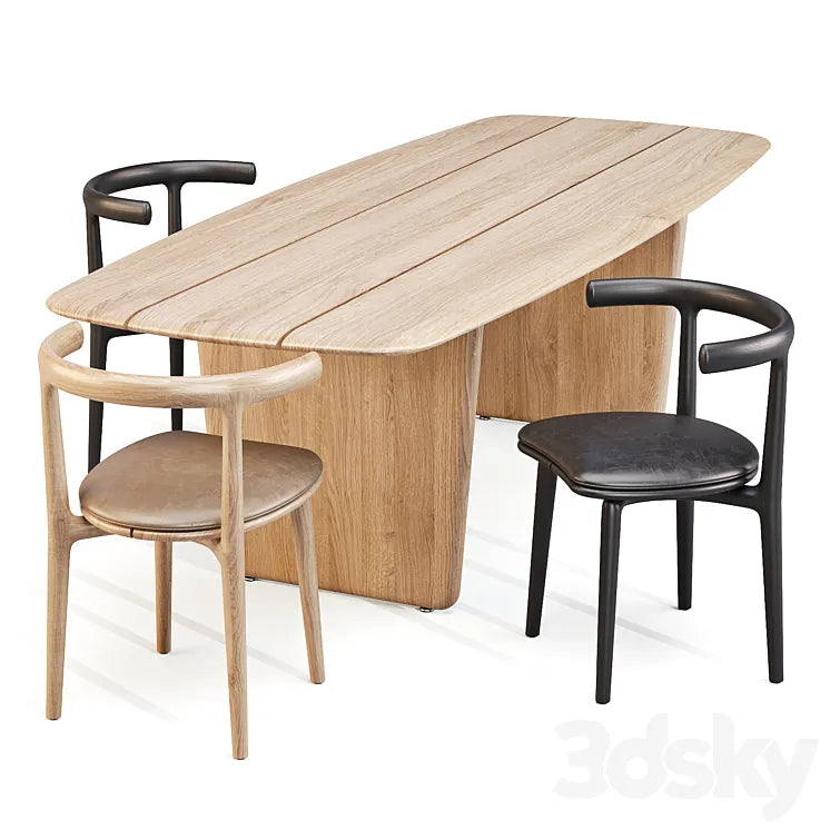 Dining Set: Baxter (Nairobi Table and Himba Chair) 3DSMAX Model