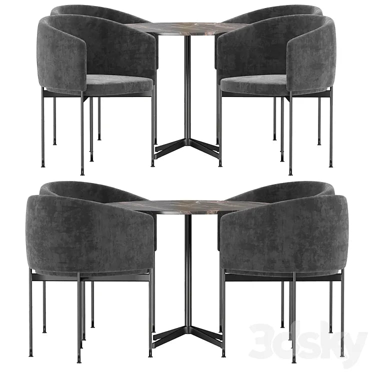Dining set by Adea 3DSMAX Model