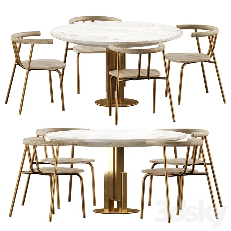 Dining set by Archinect 3DSMAX Model