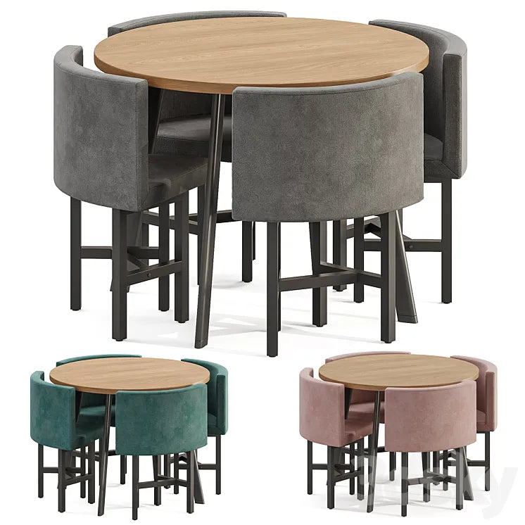 Dining set by Homary 3DSMAX Model