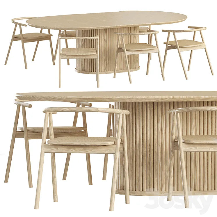 Dining set by Industrywest 3DSMAX Model