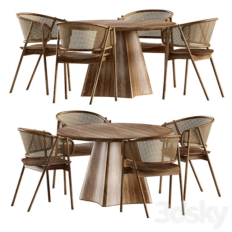 Dining set by Industrywest 3DSMAX Model