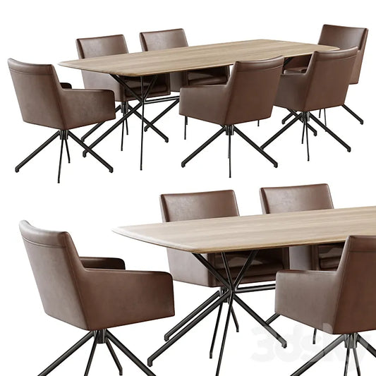 dining set christine kroencke taras table yuma chair 3DSMAX Model