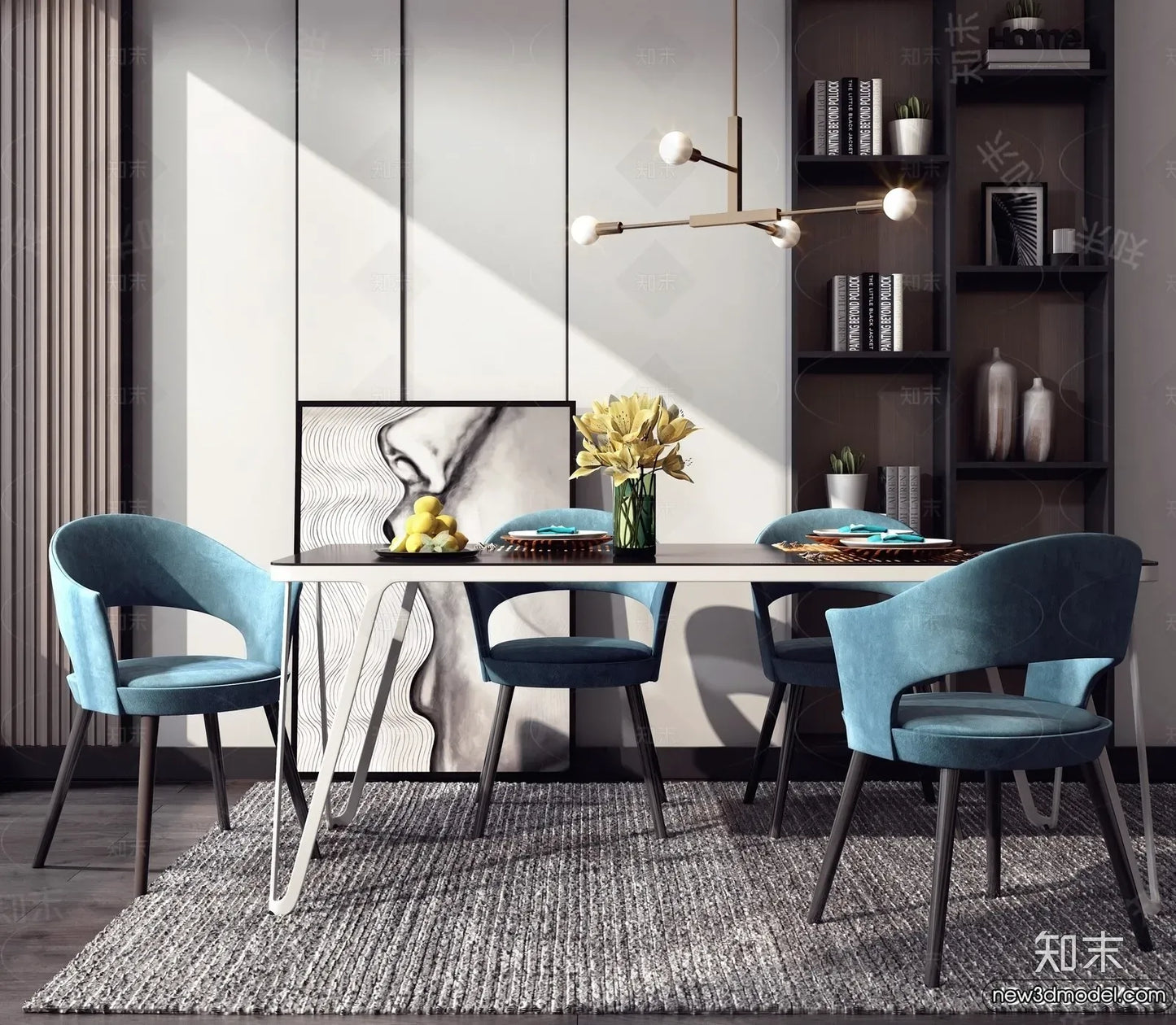 10 Dining Scene 3D Model Bundle Pack