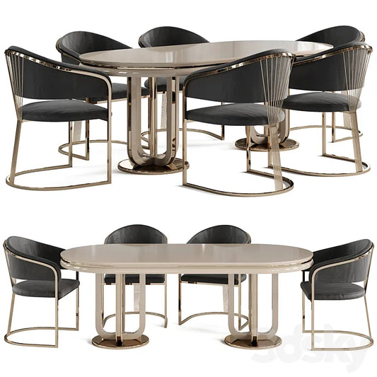 Dining table and chair Newland Jaguar 3DSMAX Model