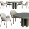Dining table Cimento Giudecca and chair Freifrau Nana 3DSMAX Model