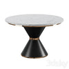 DINING TABLE ROUND ARTIFICIAL MARBLE / BLACK METAL 3DSMAX Model