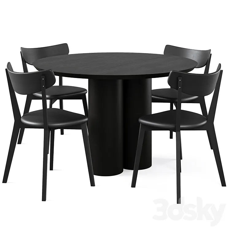 Dining Table SOLFORD and chair AMI 3DSMAX Model