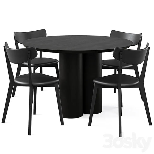 Dining Table SOLFORD and chair AMI 3DSMAX Model