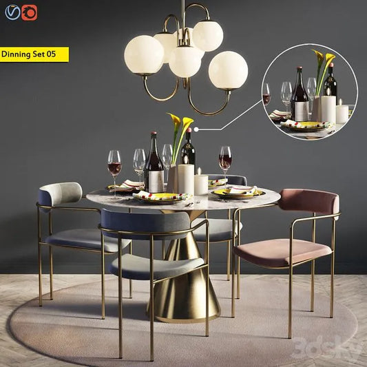 Dinning Set 05 3dsMax Model