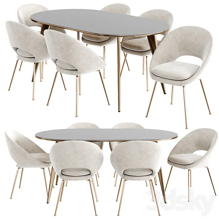 Dinning set 27 3DSMAX Model