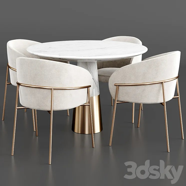 Dinning set 41 3DSMAX Model