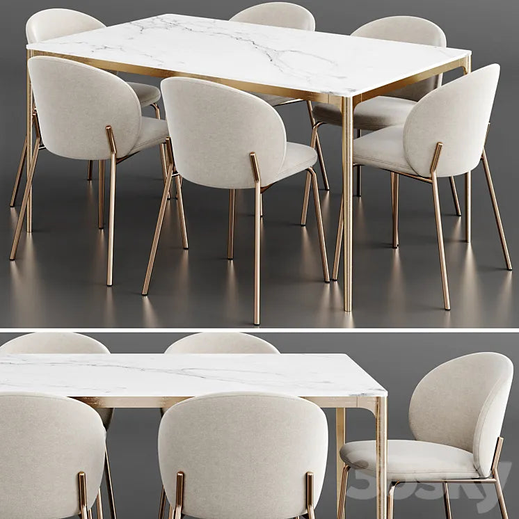 Dinning Set 74 3DSMAX Model
