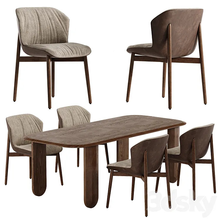 Ditre Italia Bounty dining set 3DSMAX Model
