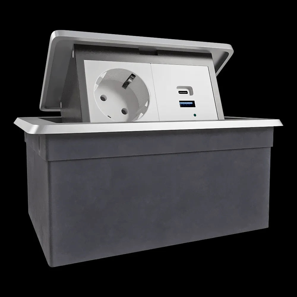 Donel  - Desktop built-in retractable socket block 4 mod. DDSB4RAL 3ds Max