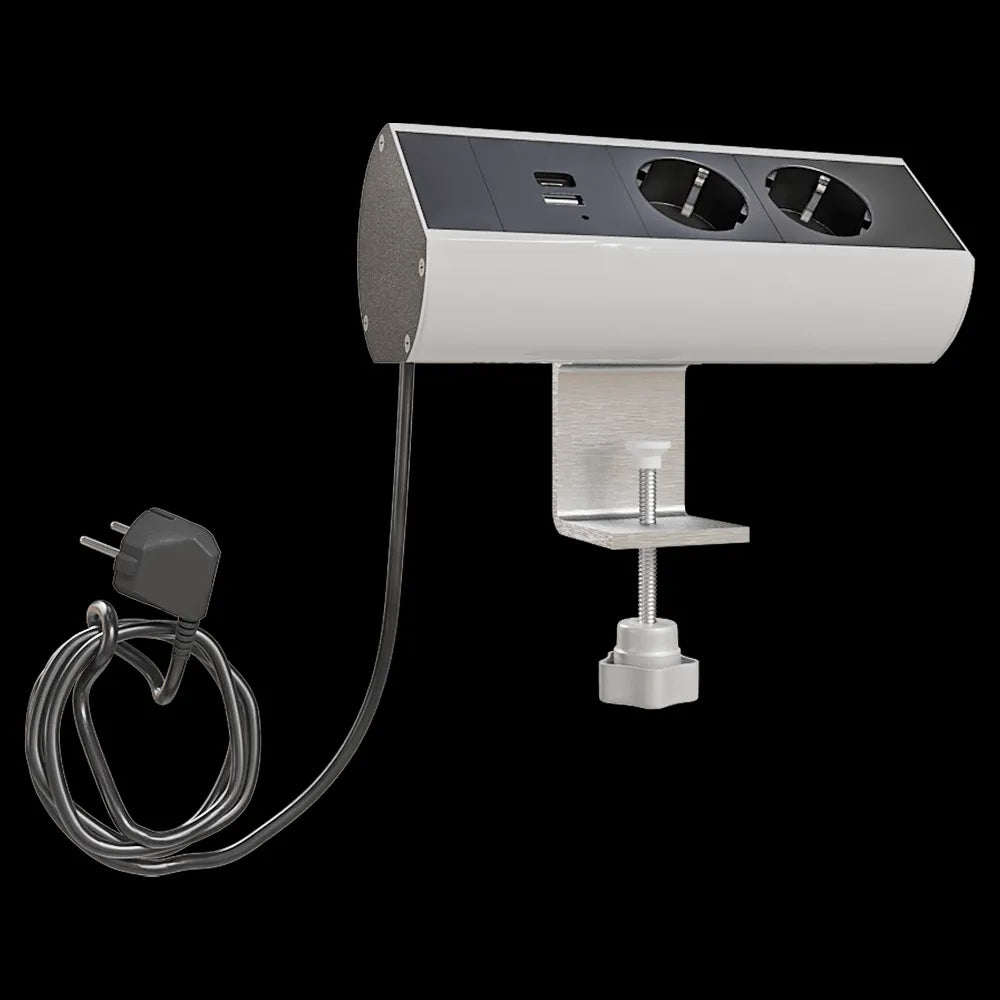 Donel  - Ovaledesign desktop socket block complete: 2x220V USB Type A+C cable   DDSBC6O-2PSANU2ANC 3ds Max