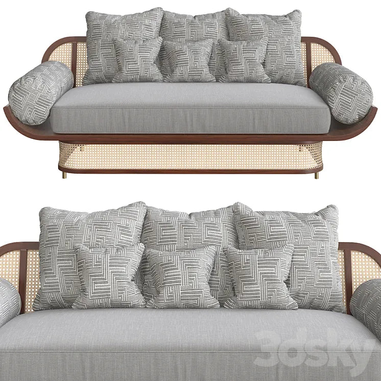 DOOQ MAJESTIC Rattan sofa 3DSMAX Model