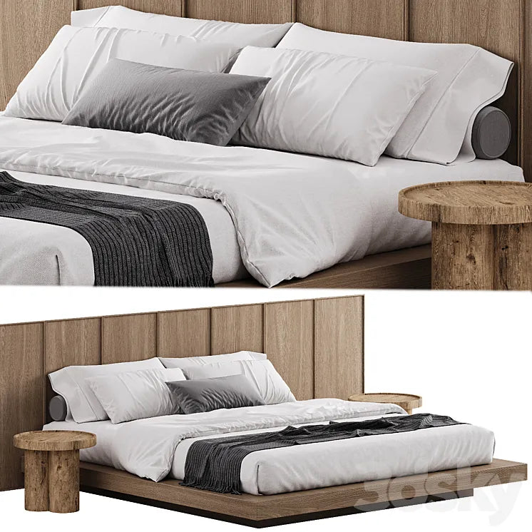 Double bed 02 3DSMAX Model