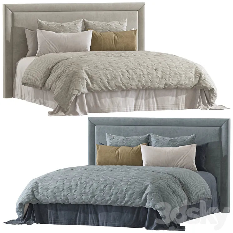 Double bed 109. 3DSMAX Model