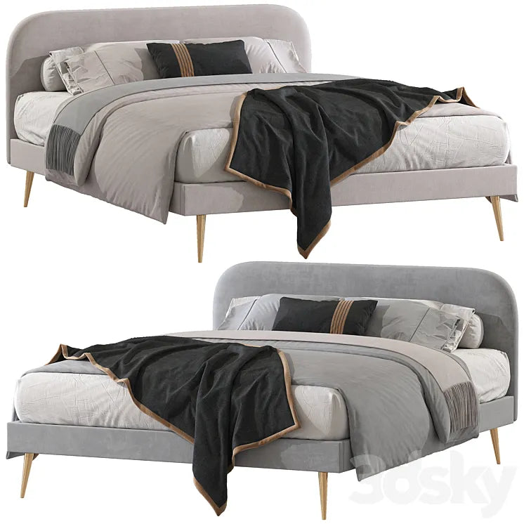 Double bed 125 3DSMAX Model