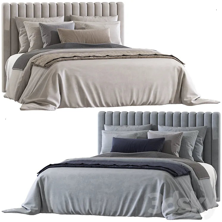 Double bed 137. 3DSMAX Model