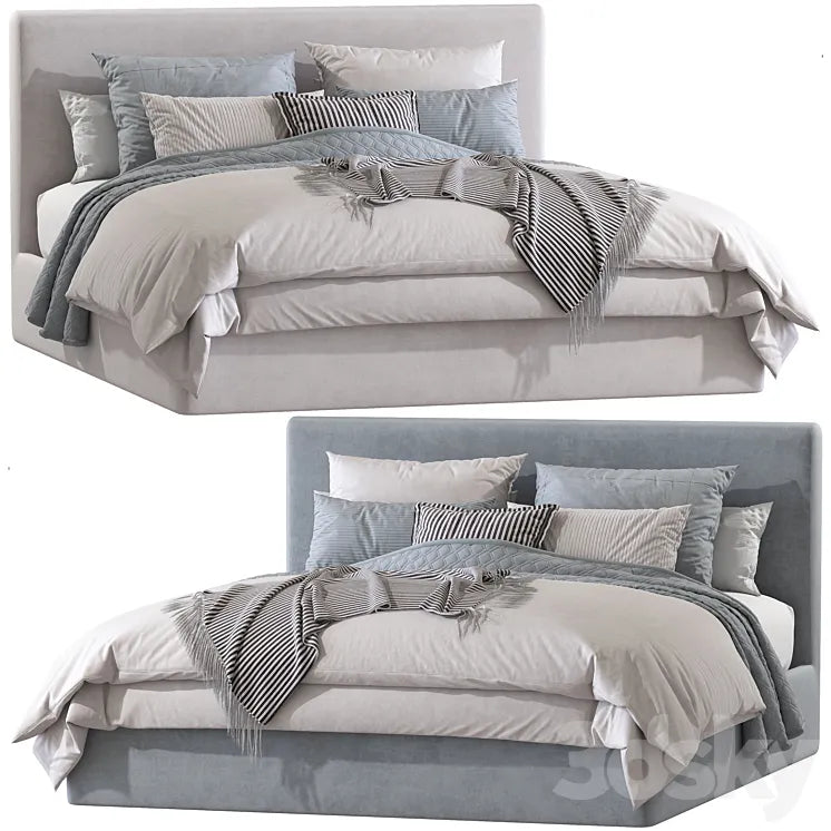 Double bed 145. 3DSMAX Model