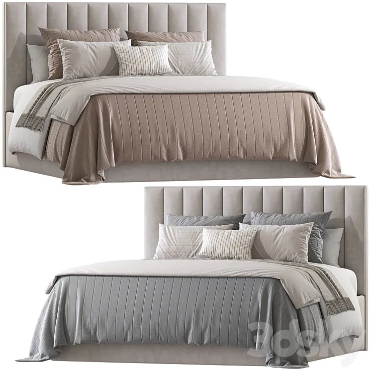 Double bed 161. 3DSMAX Model