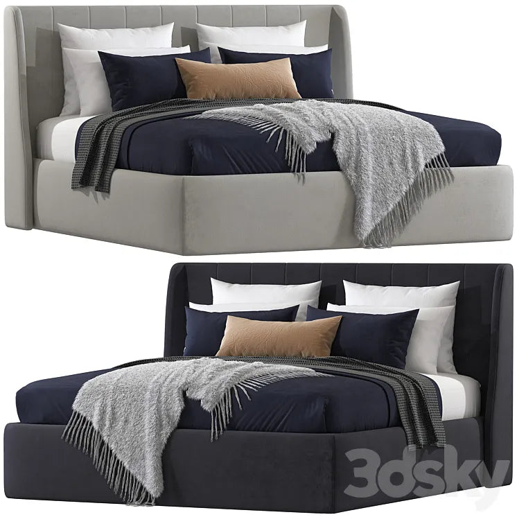 Double bed 81. 3DSMAX Model