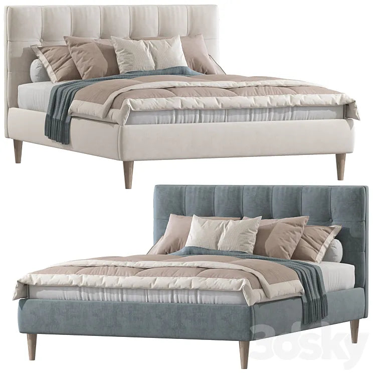 Double bed 98. 3DSMAX Model